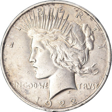 Coin, United States, Peace Dollar, Dollar, 1922, U.S. Mint, Philadelphia