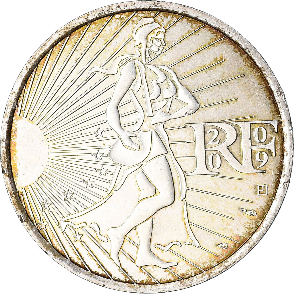 France, 10 Euro, 2009, Paris, AU(50-53), Silver, KM:1580