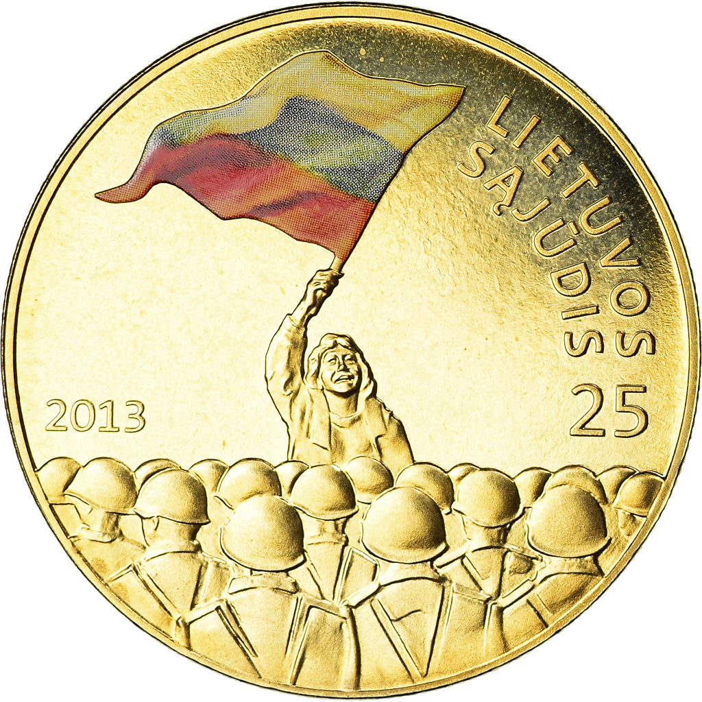 Coin, Lithuania, 25 Litai, 2013, Colorized, MS(63), Copper-Nickel-Zinc, KM:New