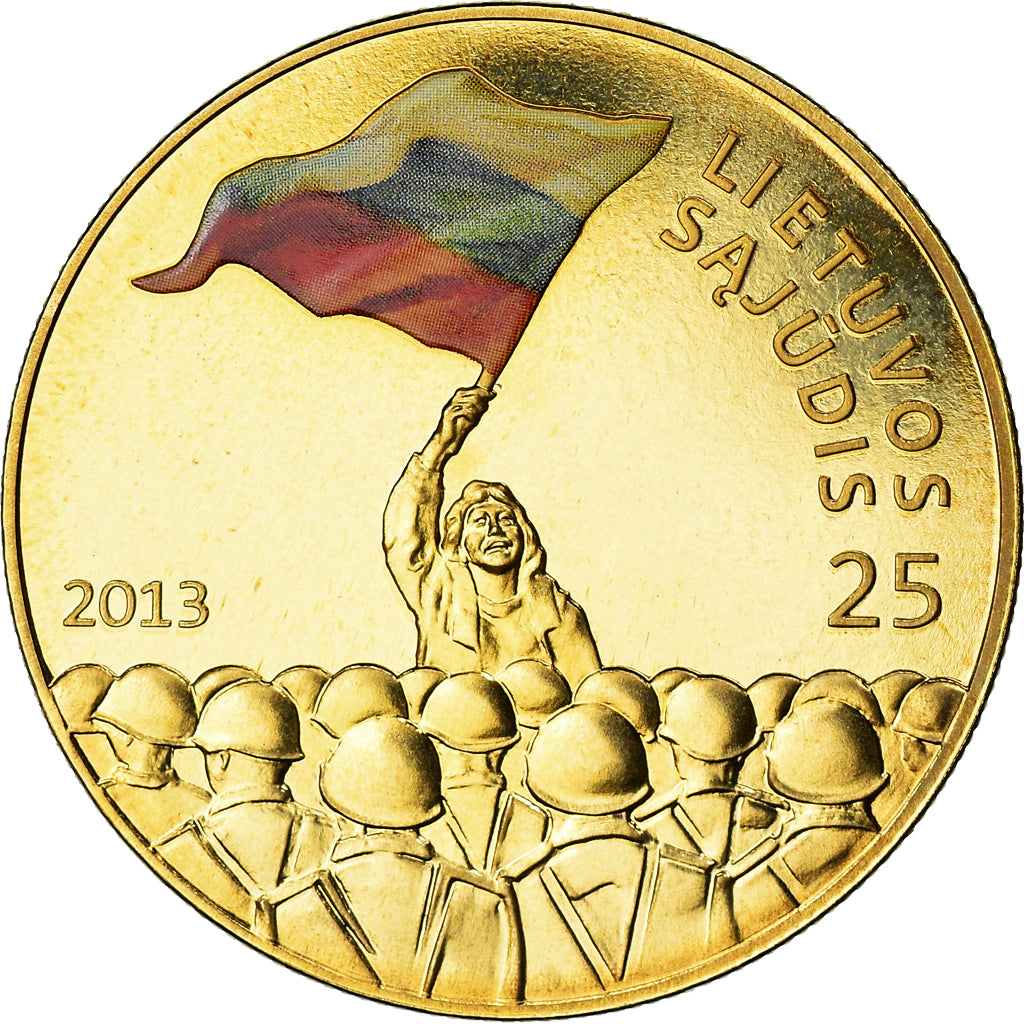 Coin, Lithuania, 25 Litai, 2013, Colorized, MS(64), Copper-Nickel-Zinc, KM:New