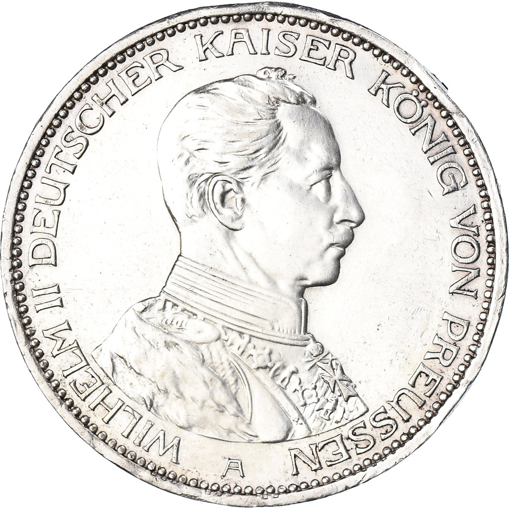Coin, German States, PRUSSIA, Wilhelm II, 3 Mark, 1914, Berlin, AU(55-58)