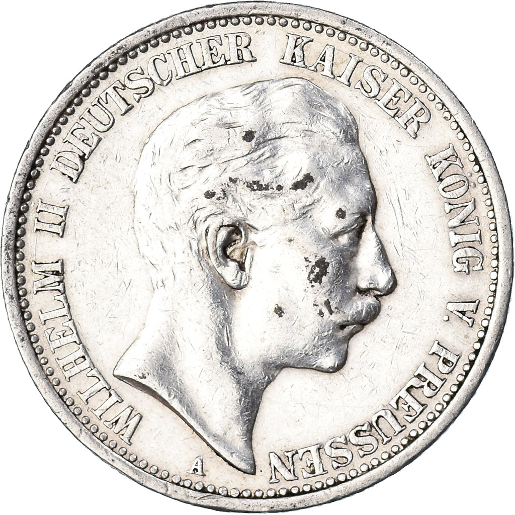 Coin, German States, PRUSSIA, Wilhelm II, 2 Mark, 1907, Berlin, EF(40-45)