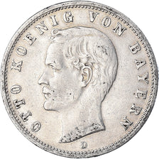 Coin, German States, BAVARIA, Otto, 2 Mark, 1900, Munich, AU(50-53), Silver