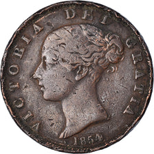 Monnaie, Grande-Bretagne, Victoria, 1/2 Penny, 1854, TB+, Cuivre, KM:726