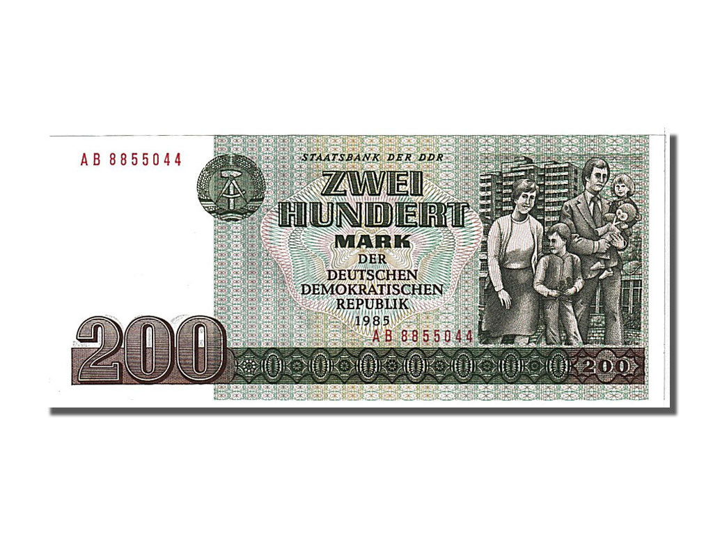 Geldschein, Deutsche Demokratische Republik, 200 Mark, 1985, UNZ