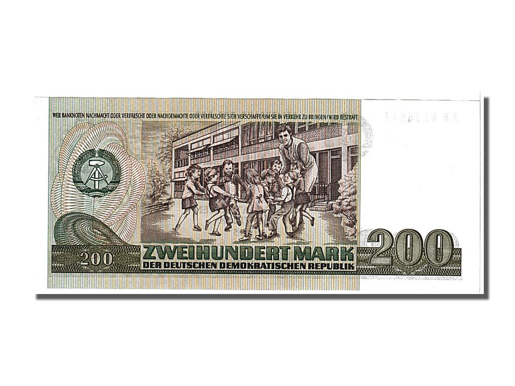 Geldschein, Deutsche Demokratische Republik, 200 Mark, 1985, UNZ
