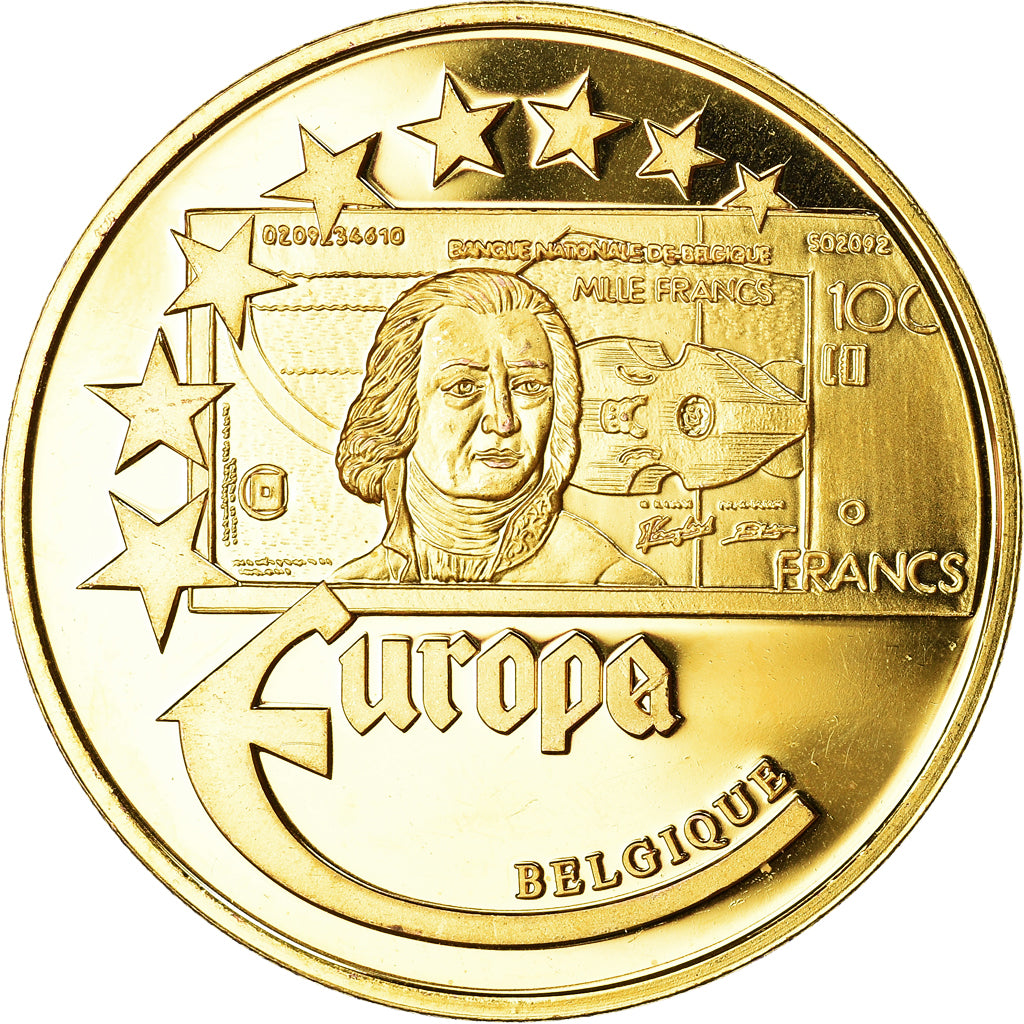 Germania, Token, 2003, europa Belgique, SPL, Gold plated copper