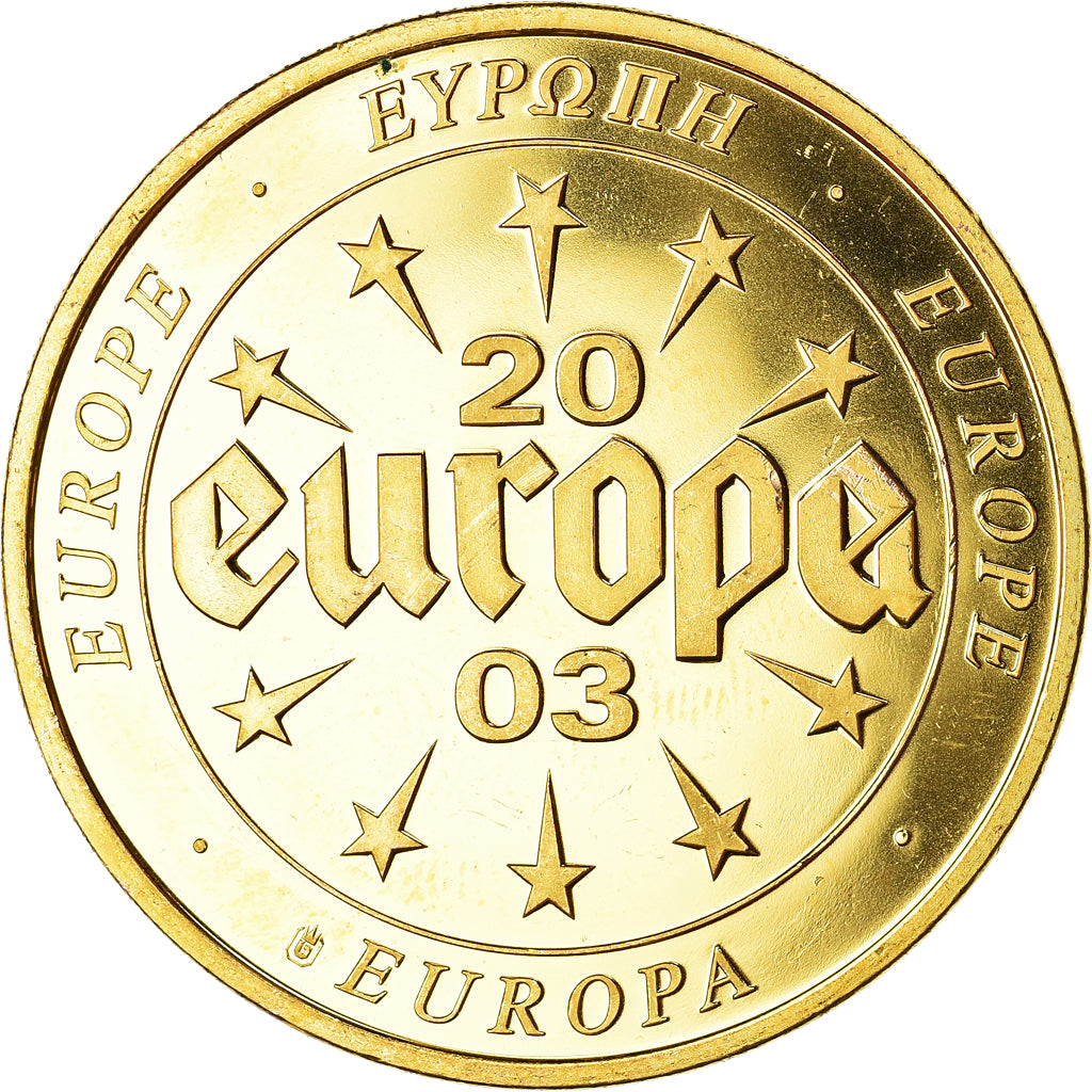 Germania, Token, 2003, europa Belgique, SPL, Gold plated copper