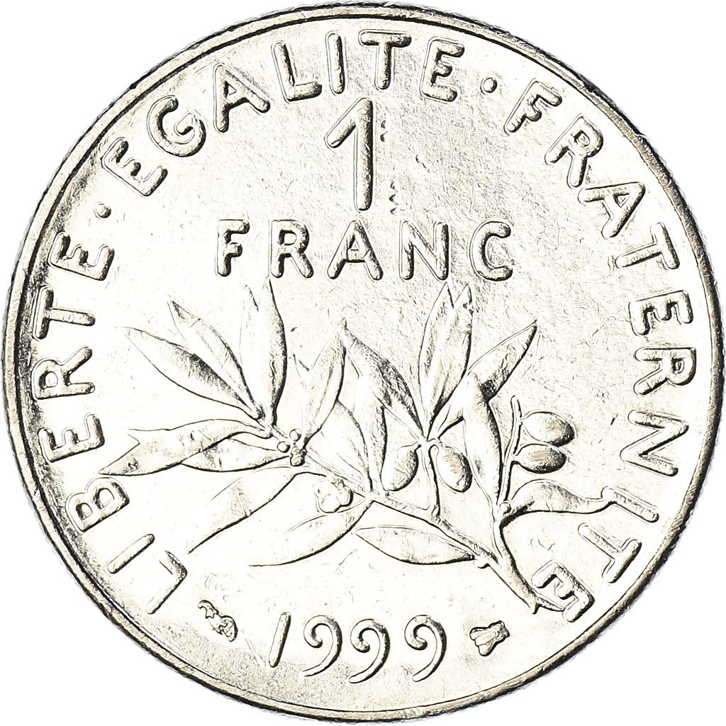 Moneta, Francia, Semeuse, Franc, 1999, Paris, O.Roty, SPL, Nichel, KM:925.1