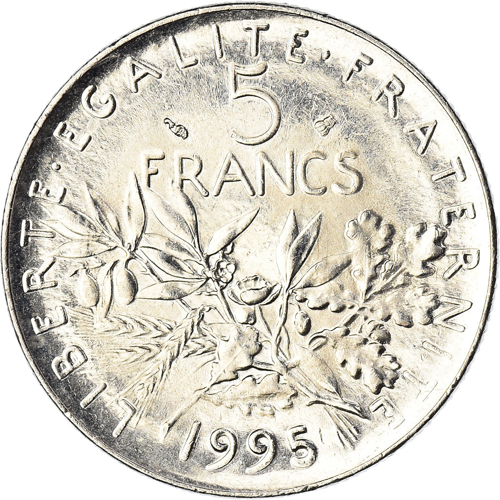 Monnaie, France, Semeuse, 5 Francs, 1995, Paris, SUP, Nickel Clad Copper-Nickel