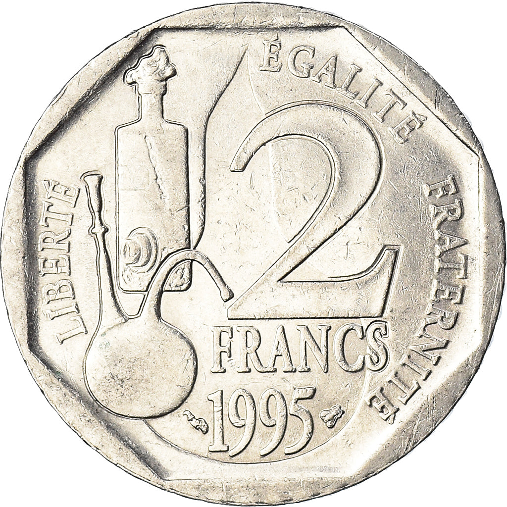 Coin, France, Pasteur, 2 Francs, 1995, EF(40-45), Nickel, KM:1119
