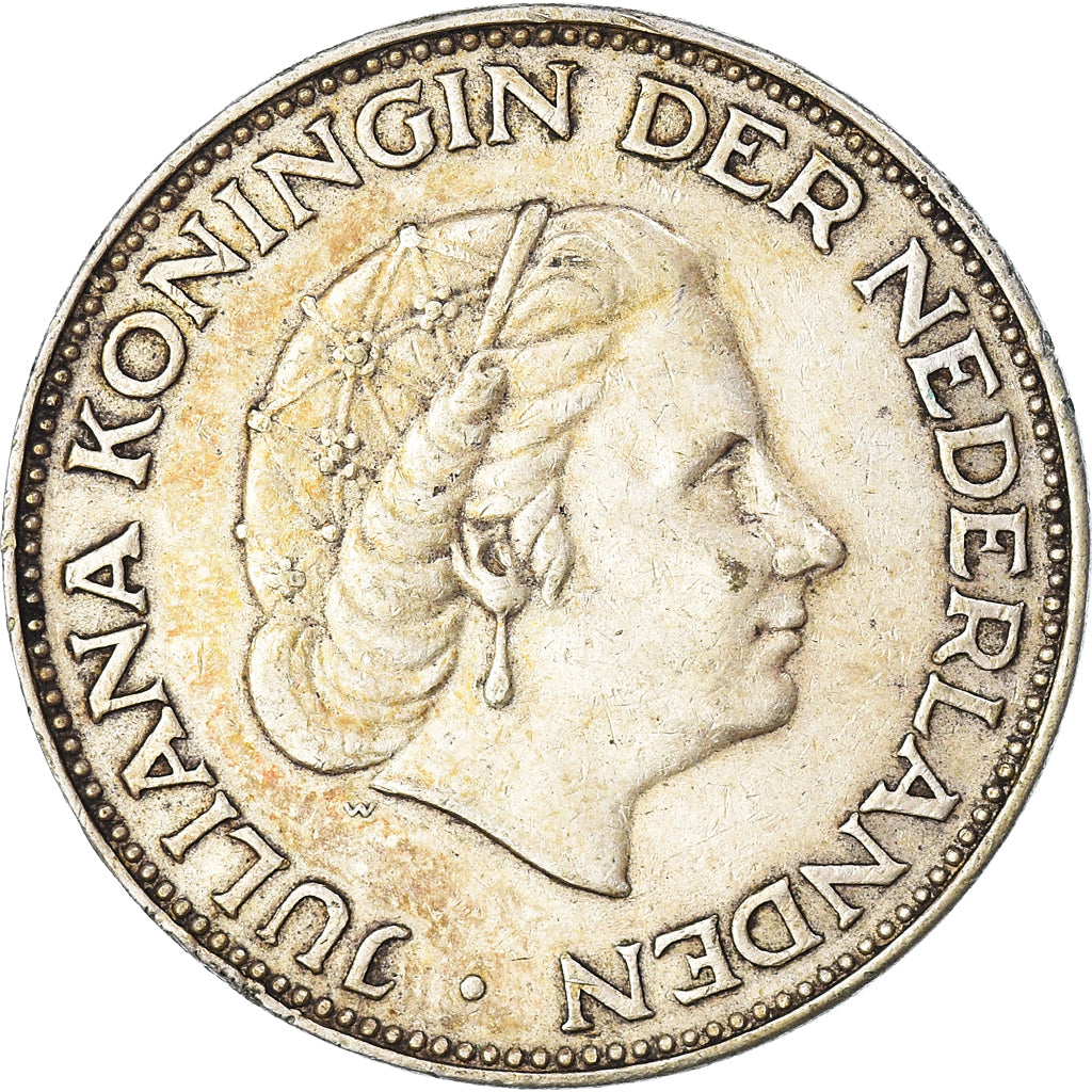 Moneta, Paesi Bassi, Juliana, 2-1/2 Gulden, 1961, BB, Argento, KM:185