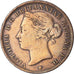 Moneda, Jersey, Victoria, 1/12 Shilling, 1881, MBC, Bronce, KM:8