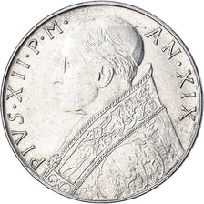 Coin, VATICAN CITY, Pius XII, 100 Lire, 1957, EF(40-45), Stainless Steel, KM:55