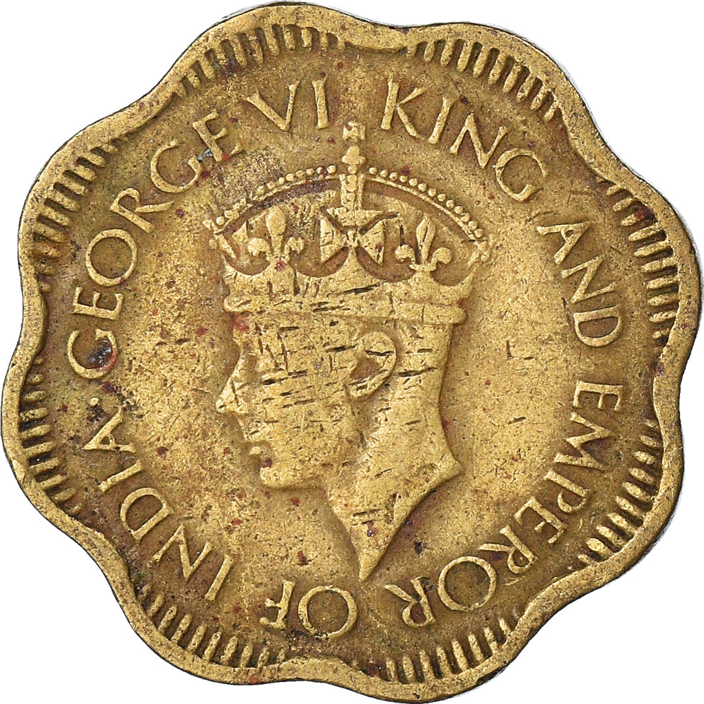 Coin, Ceylon, George VI, 10 Cents, 1944, VF(30-35), Nickel-brass, KM:118