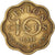 Moneta, Cejlon, George VI, 10 Cents, 1944, VF(30-35), Mosiądz niklowy, KM:118