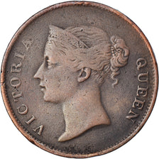 Moneda, Colonias del Estrecho, Victoria, Cent, 1862, BC+, Cobre, KM:6