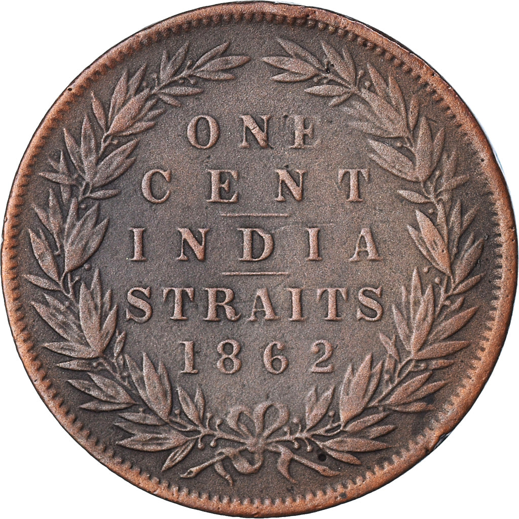 Coin, Straits Settlements, Victoria, Cent, 1862, VF(30-35), Copper, KM:6