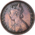 Coin, INDIA-BRITISH, Victoria, 1/2 Anna, 1862, VF(30-35), Copper, KM:468