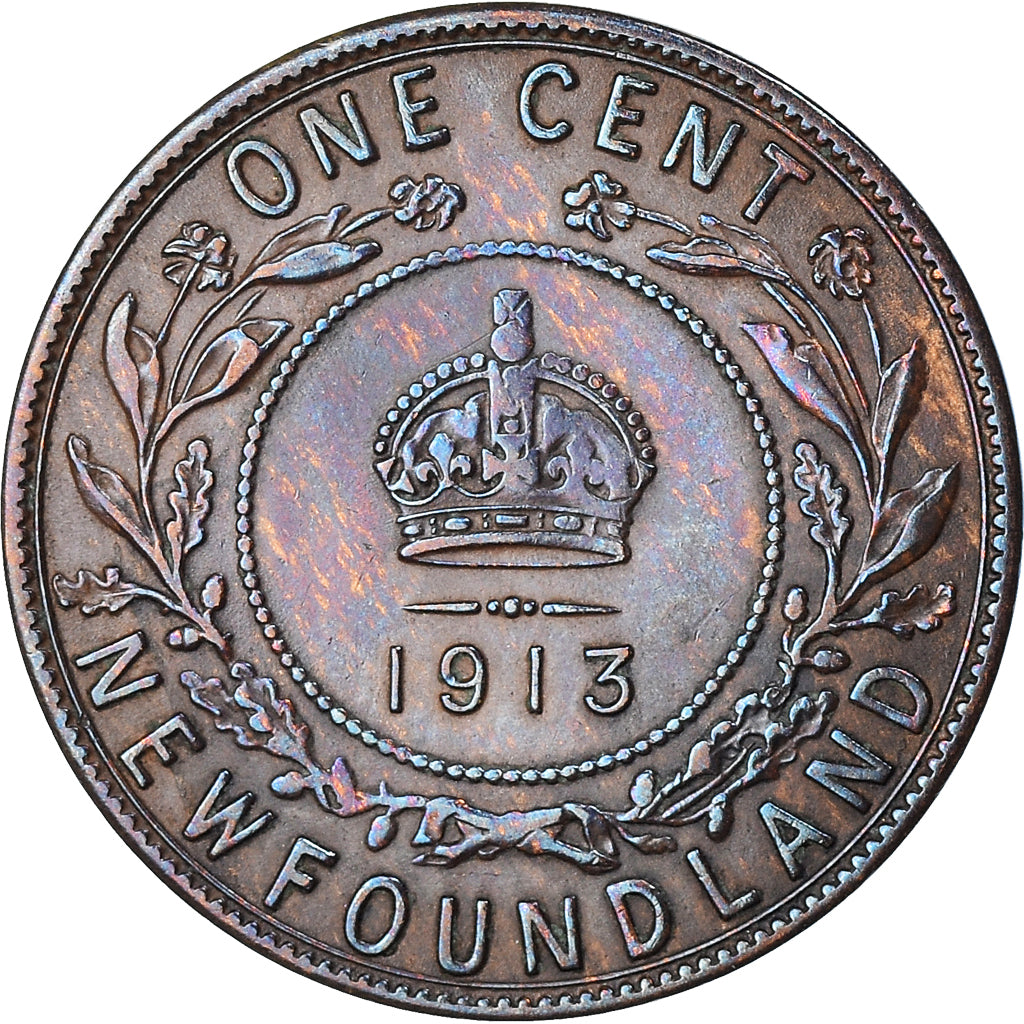 Coin, NEWFOUNDLAND, Cent, 1913, AU(55-58), Bronze, KM:16