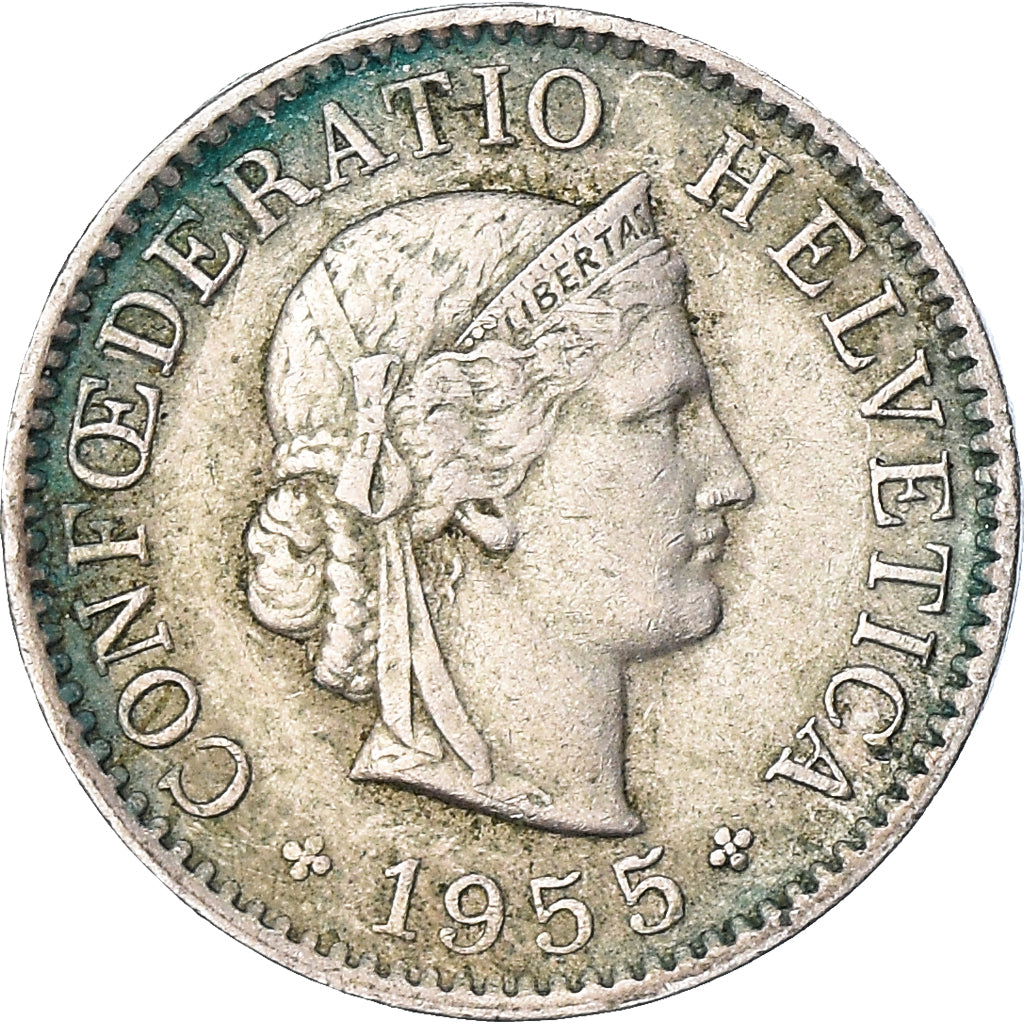 Monnaie, Suisse, 5 Rappen, 1955, Bern, TB+, Cupro-nickel, KM:26