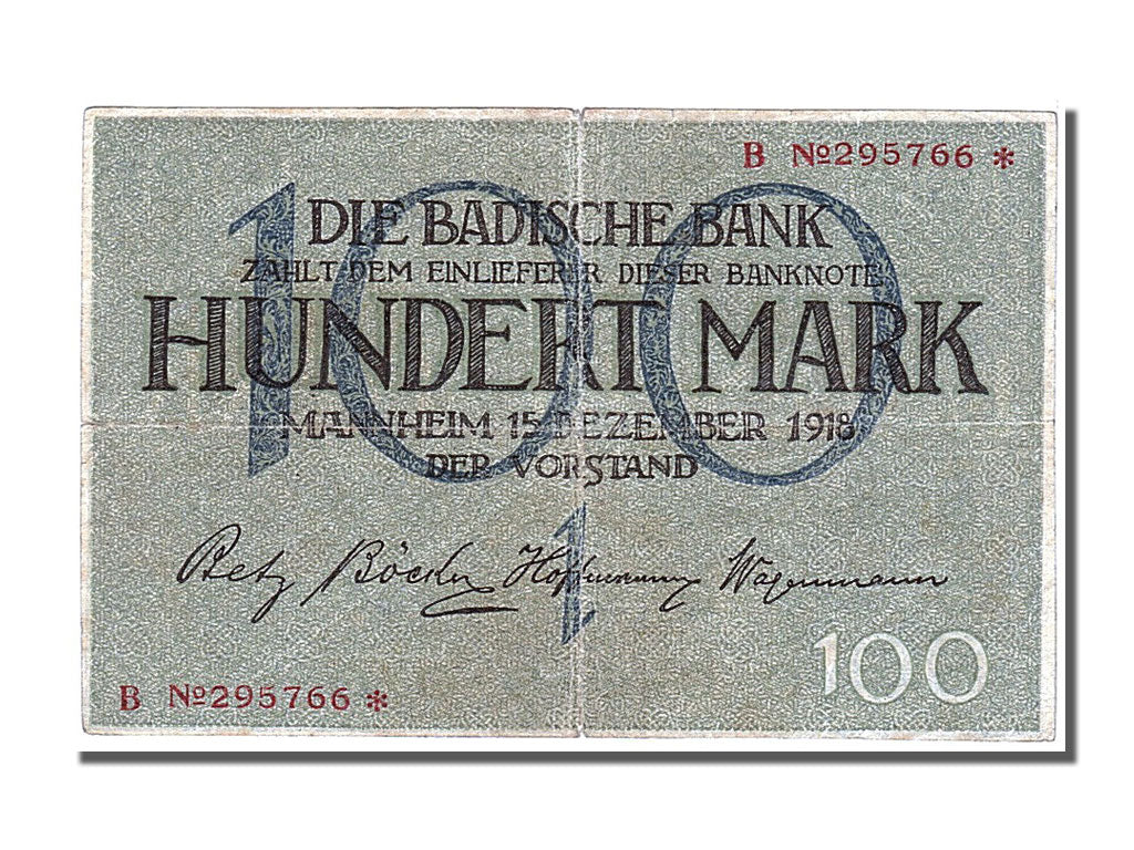 German States, 100 Mark, 1918, KM #S907, 1918-12-15, EF(40-45), B 295766