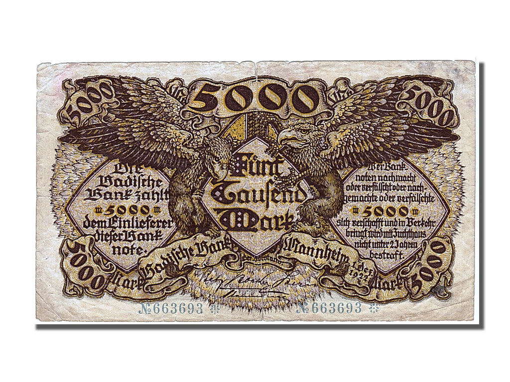 German States, 5000 Mark, 1922, KM #S909, 1922-12-01, EF(40-45), 663693