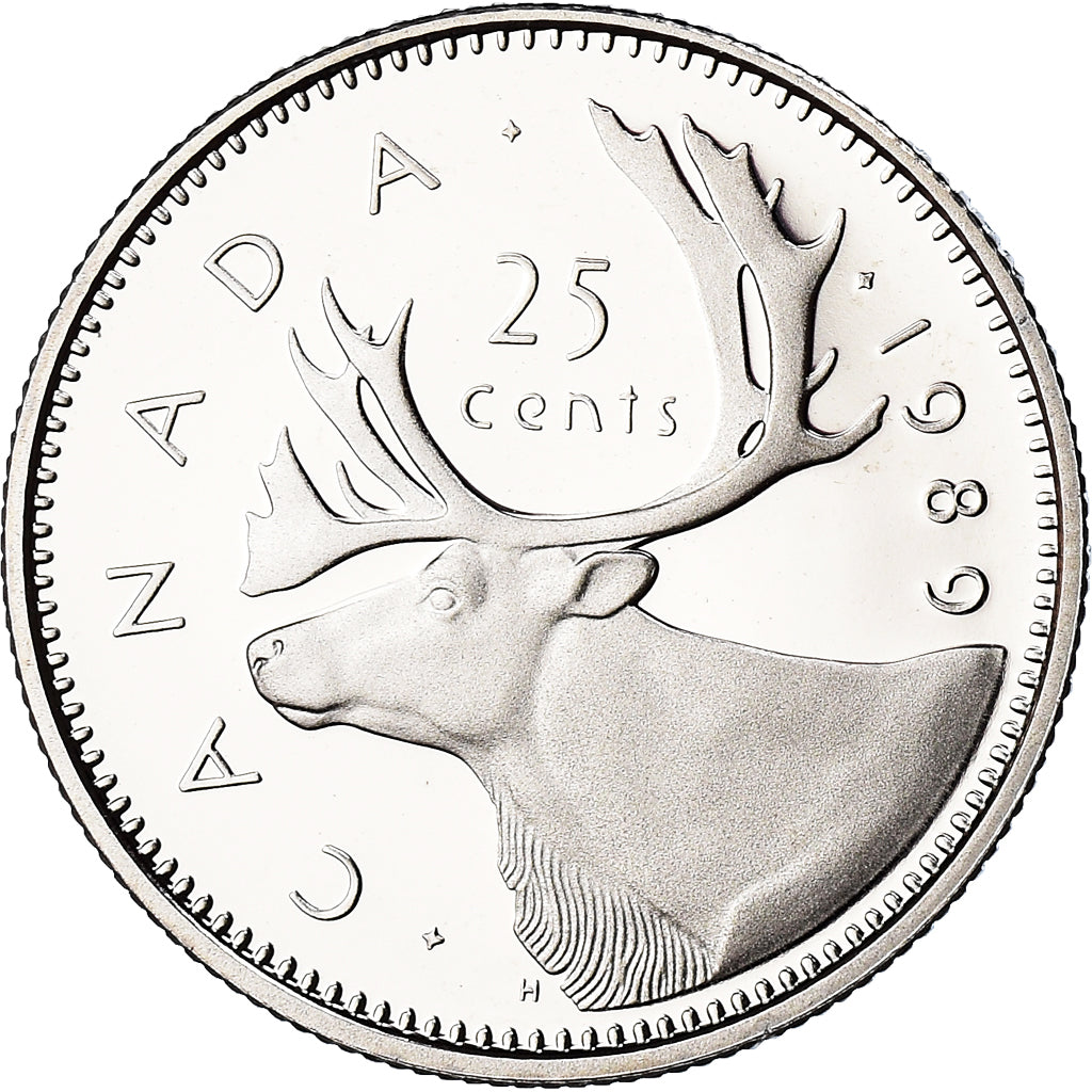 Coin, Canada, Elizabeth II, 25 Cents, 1989, Royal Canadian Mint, Ottawa, BE