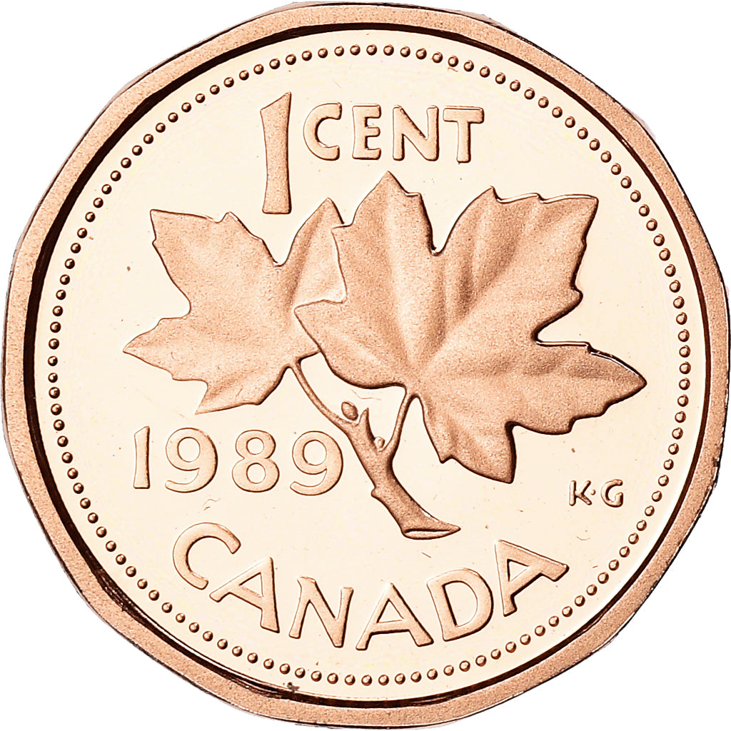 Coin, Canada, Elizabeth II, Cent, 1989, Royal Canadian Mint, Ottawa, BE