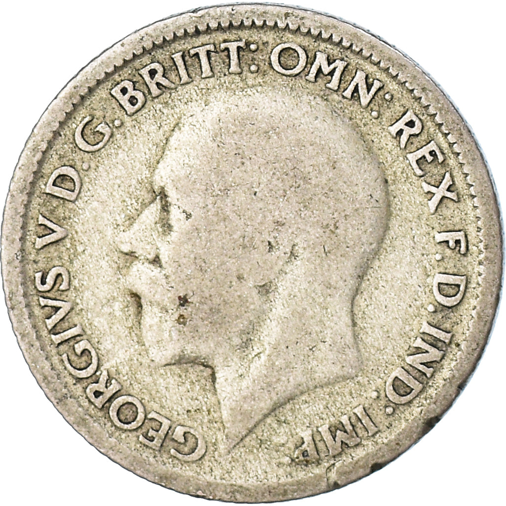 Moneta, Gran Bretagna, George V, 6 Pence, 1929, B+, Argento, KM:832