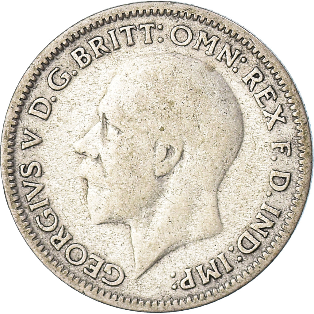 Coin, Great Britain, George V, 6 Pence, 1933, VF(20-25), Silver, KM:832