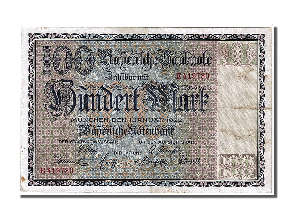German States, 100 Mark, 1922, KM #S923, 1922-01-01, EF(40-45), E419780