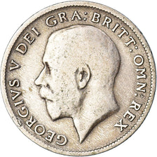 Moneda, Gran Bretaña, George V, 6 Pence, 1921, BC+, Plata, KM:815a.1