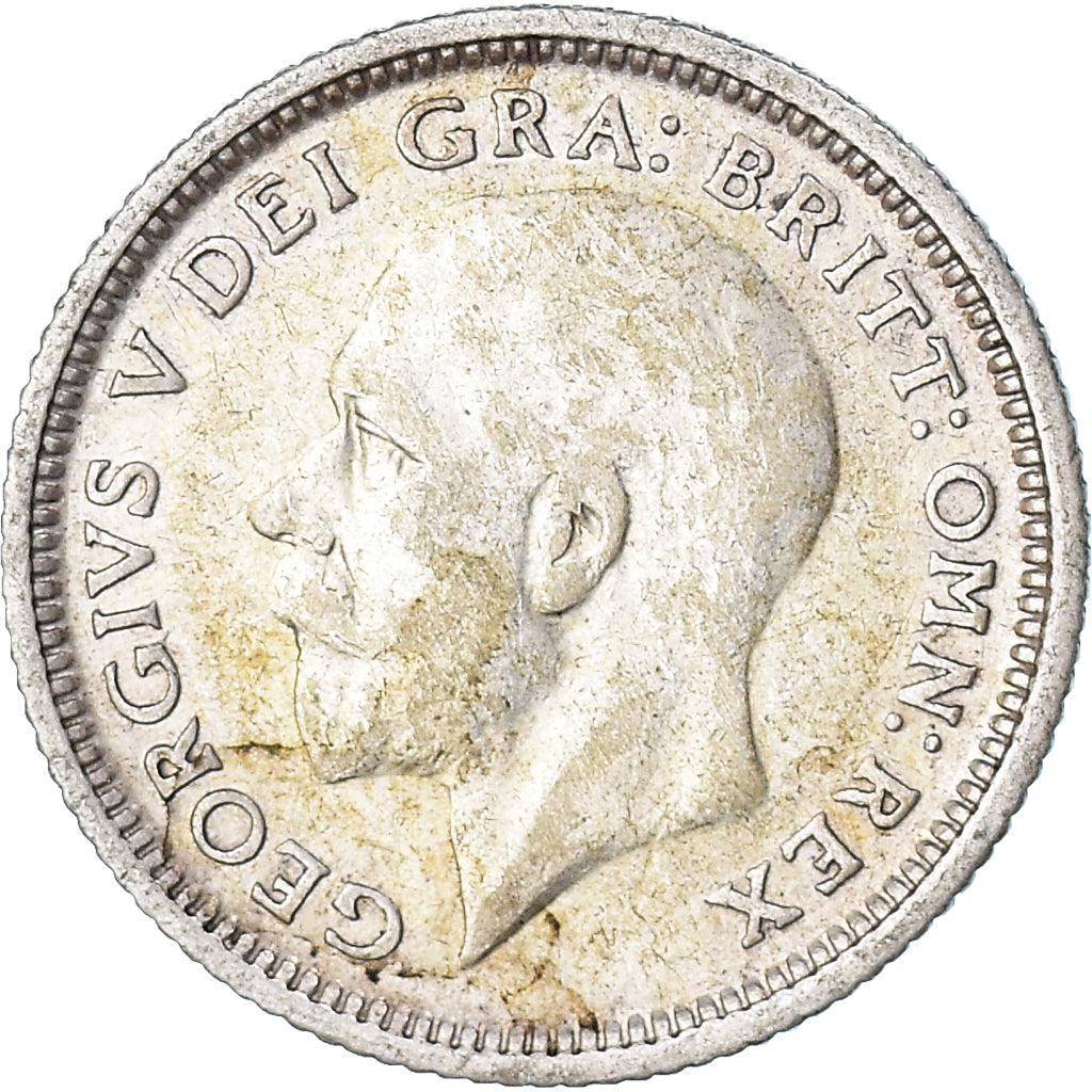 Coin, Great Britain, George V, 6 Pence, 1927, AU(50-53), Silver, KM:828