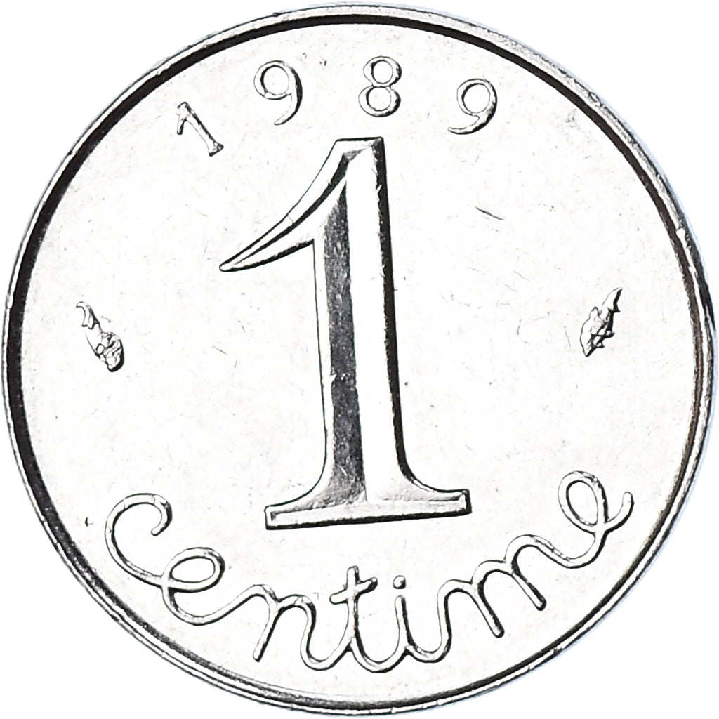 Moneda, Francia, Épi, Centime, 1989, Paris, MBC, Acero inoxidable, KM:928