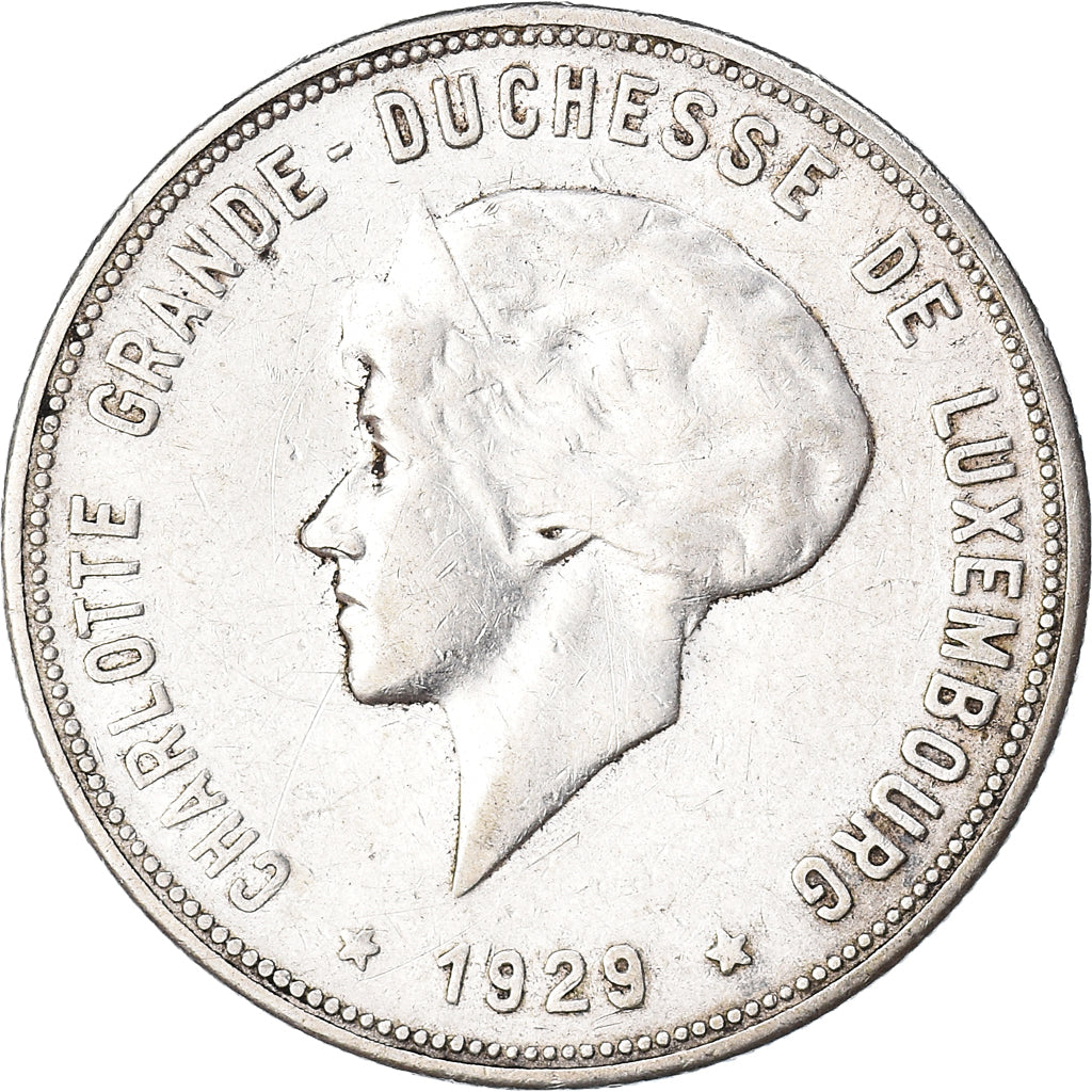 Münze, Luxemburg, Charlotte, 10 Francs, 1929, Luxembourg, SS, Silber, KM:39