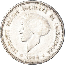 Coin, Luxembourg, Charlotte, 5 Francs, 1929, EF(40-45), Silver, KM:38