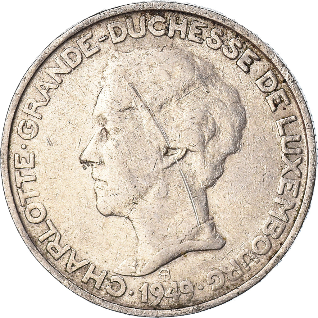 Coin, Luxembourg, Charlotte, 5 Francs, 1949, VF(20-25), Copper-nickel, KM:50