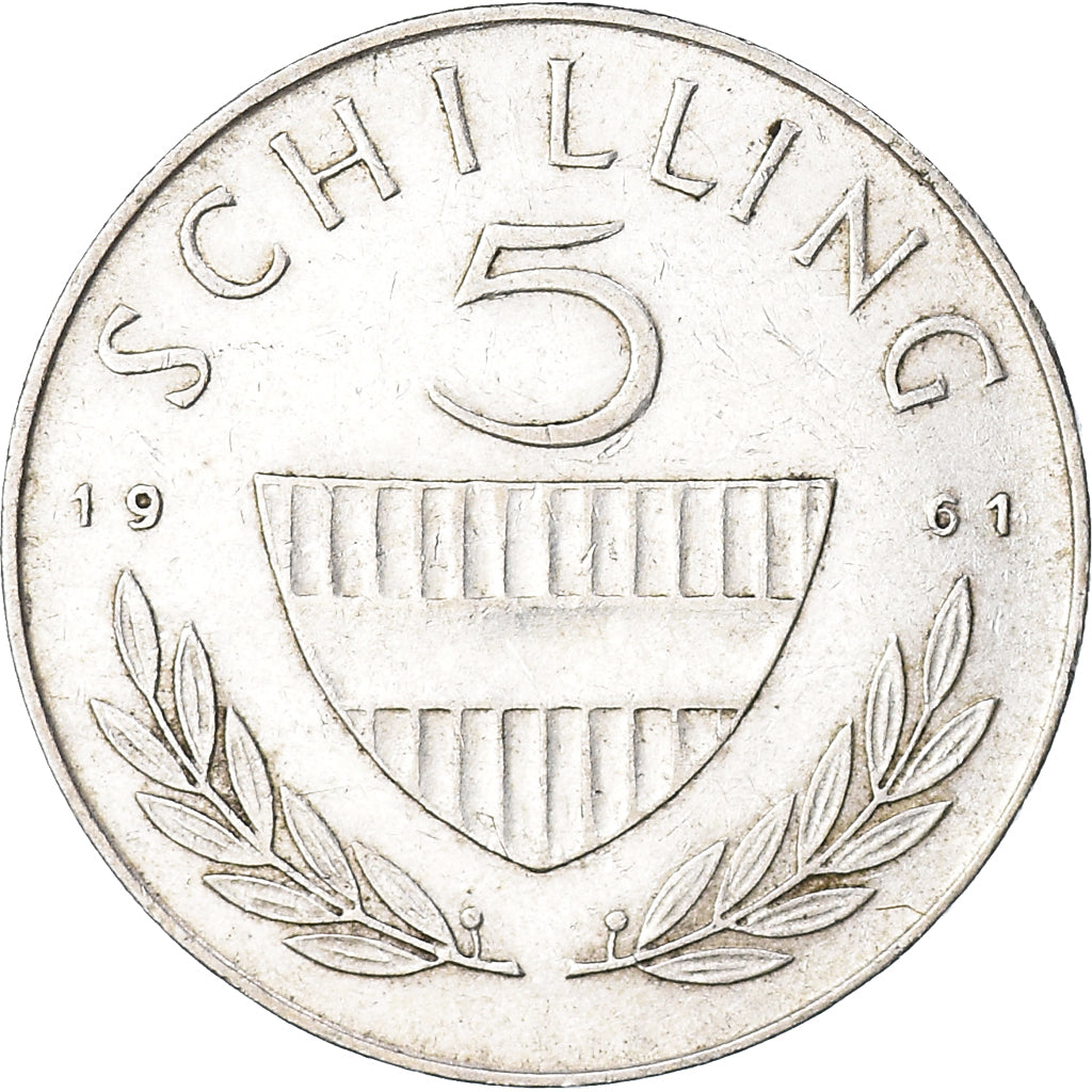 Coin, Austria, 5 Schilling, 1961, EF(40-45), Silver, KM:2889