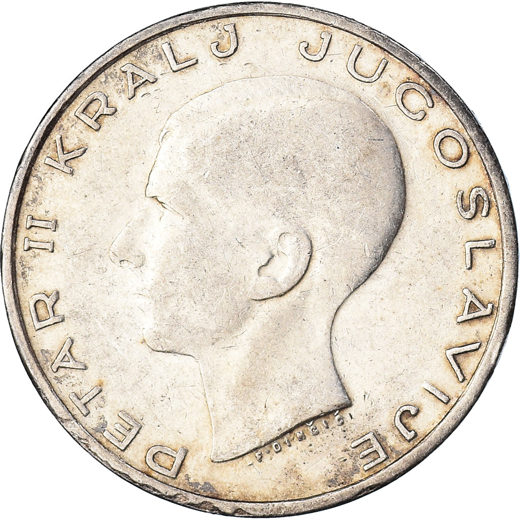 Coin, Yugoslavia, Petar II, 20 Dinara, 1938, EF(40-45), Silver, KM:23