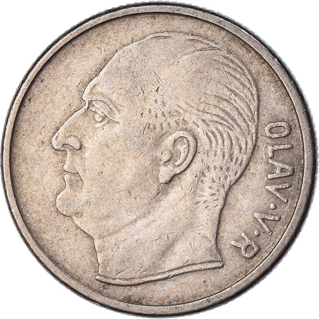 Coin, Norway, Olav V, Krone, 1958, EF(40-45), Copper-nickel, KM:409