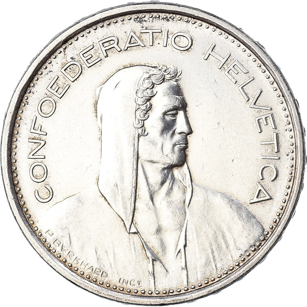 Coin, Switzerland, 5 Francs, 1966, Bern, AU(50-53), Silver, KM:40