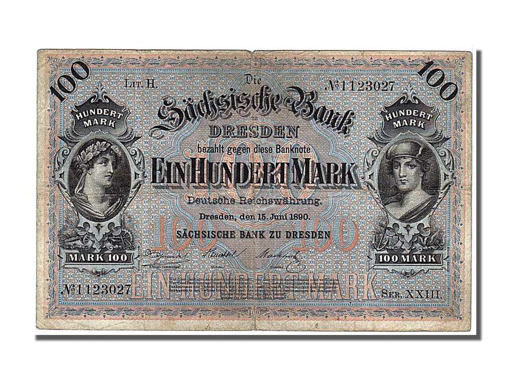 German States, 100 Mark, 1890, KM #S952a, 1890-06-15, EF(40-45), 1123027