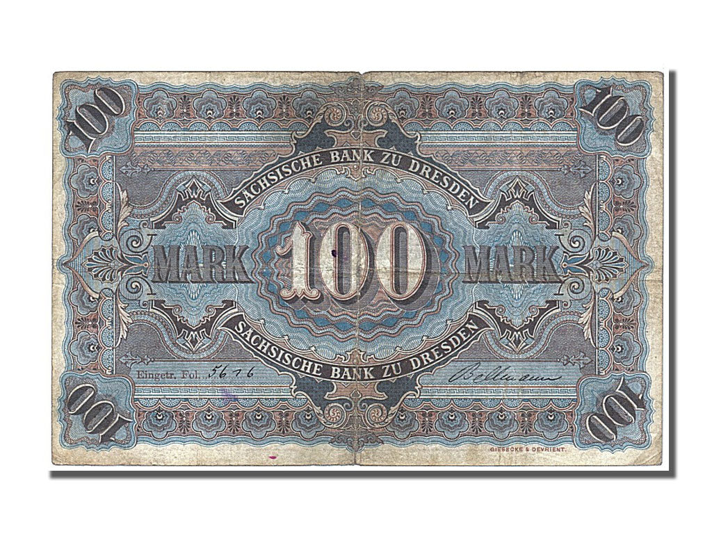 German States, 100 Mark, 1890, KM #S952a, 1890-06-15, EF(40-45), 1123027