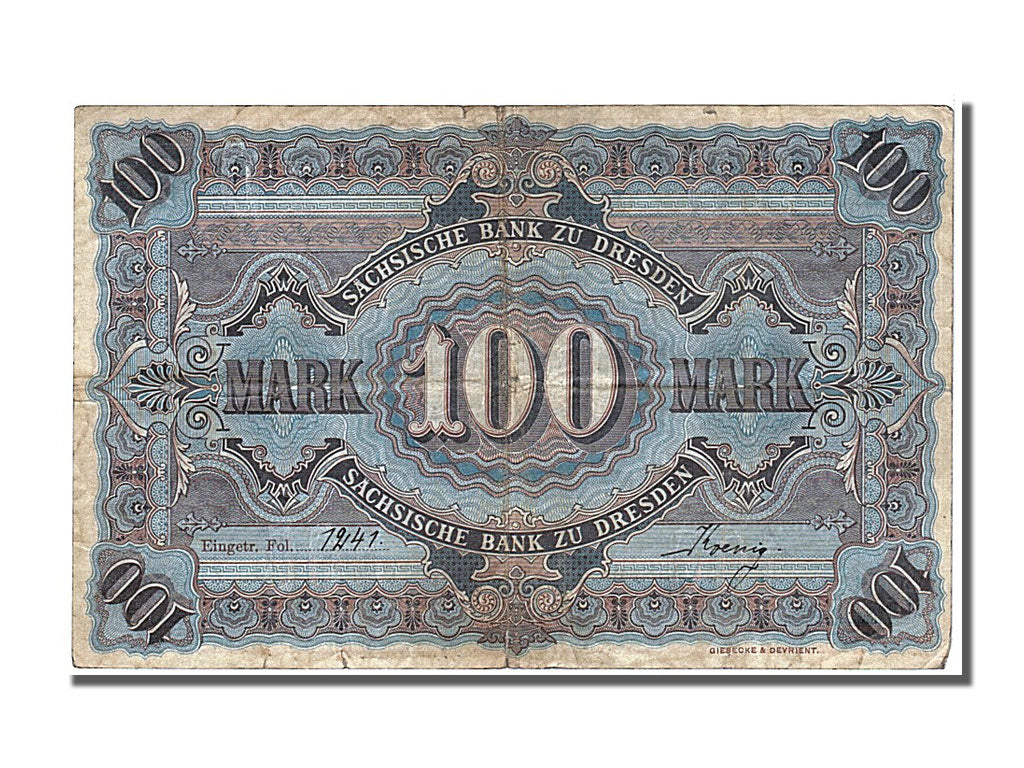Banknote, German States, 100 Mark, 1911, 1911-01-02, EF(40-45)