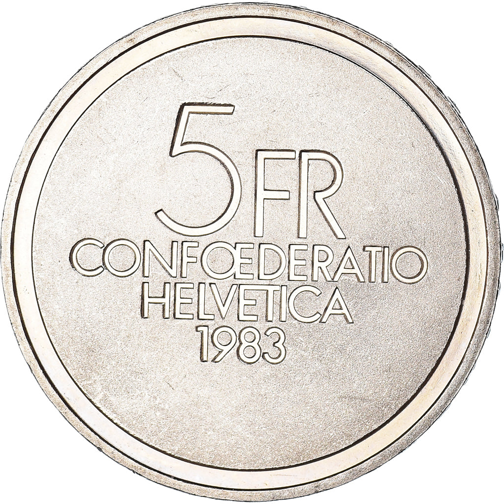 Coin, Switzerland, 5 Francs, 1983, AU(50-53), Copper-nickel, KM:62