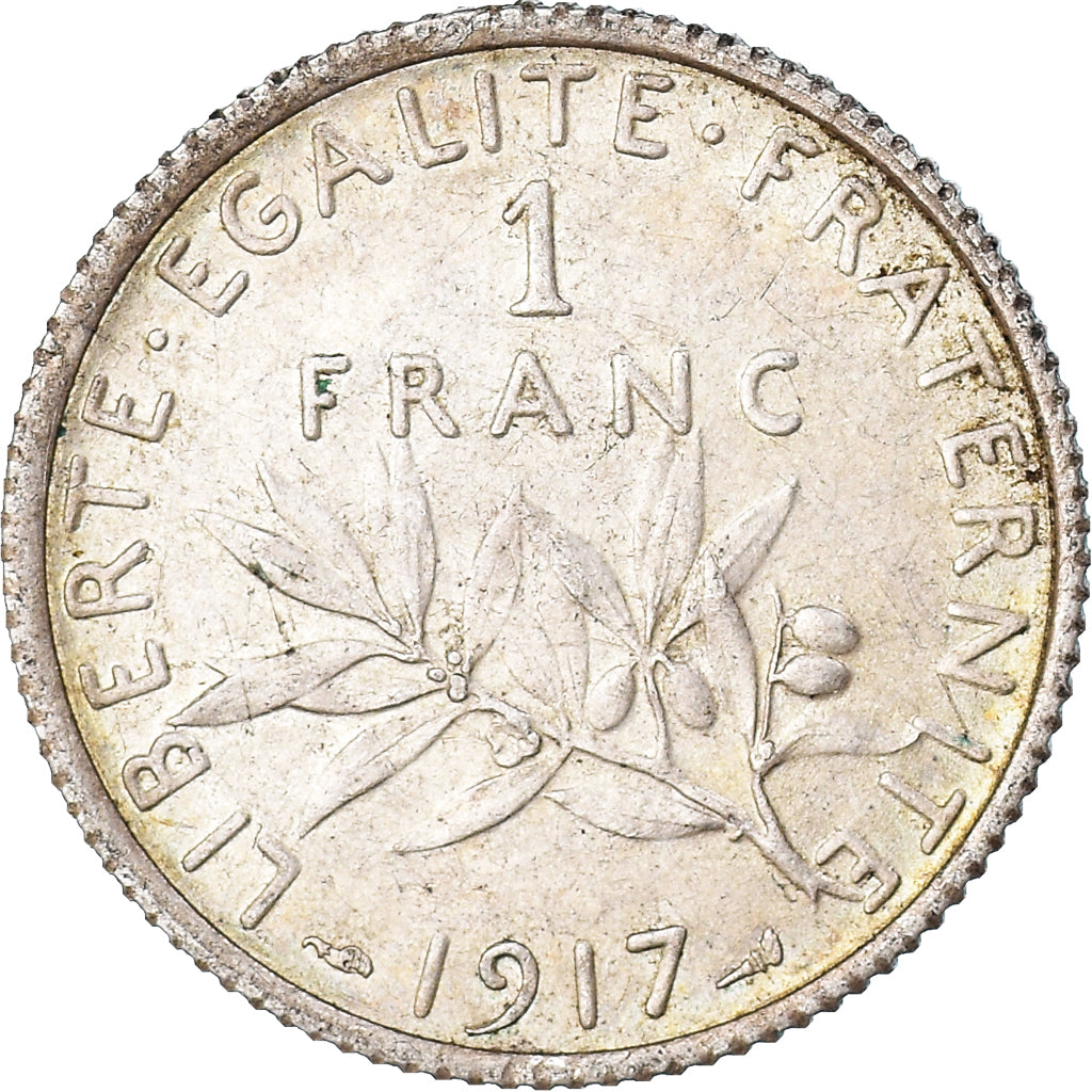 Monnaie, France, Semeuse, Franc, 1917, Paris, 1 Franc, TTB, Argent, Gadoury:467
