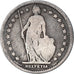 Coin, Switzerland, Franc, 1880, Bern, VF(20-25), Silver, KM:24