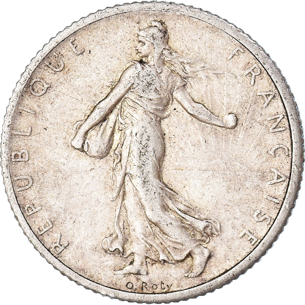 Moneta, Francia, Semeuse, Franc, 1916, Paris, 1 Franc, MB, Argento, KM:844.1