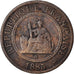 Coin, FRENCH INDO-CHINA, Cent, 1885, Paris, VF(30-35), Bronze, KM:1, Lecompte:37